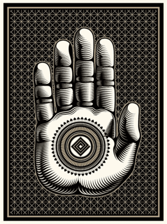 Cryptik, ‘Buddha Palm’, 2012, Print, Heavyweight Cream Speckletone, null, Numbered
