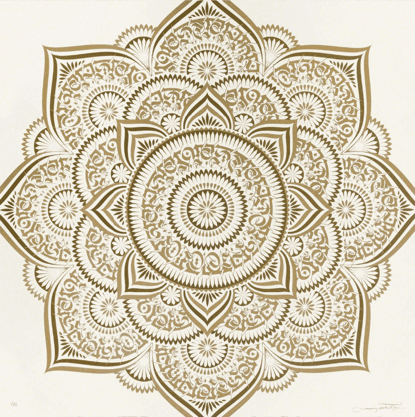 Cryptik, ‘Gold Lotus’, 2018, Print, Lithograph, null, Numbered