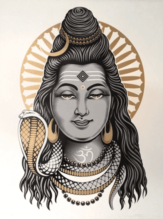 Cryptik, ‘Lord Shiva (White)’, 2014, Print, 90lb. White Stonehenge (100% Cotton Rag), null, Numbered