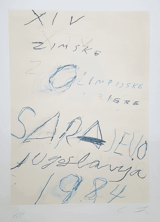 Cy Twombly, ‘Sarajevo’, 1989, Print, Colour aquatint on wove paper, null, Numbered