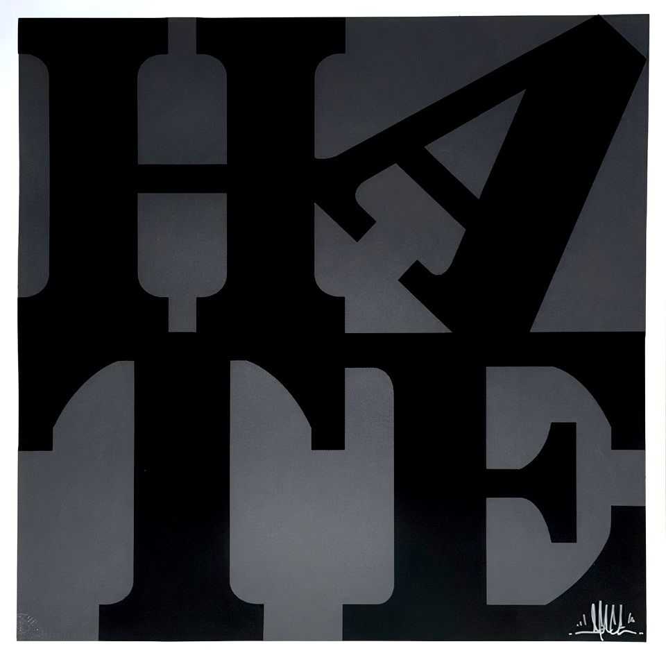 D*Face, ‘Hate (Black)’, 03-07-2006, Print, Screenprint on Paper, Pictures On Walls, Numbered