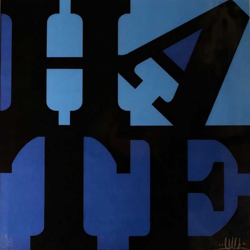 D*Face, ‘Hate (Blue)’, 03-07-2006, Print, Screenprint on Paper, Pictures On Walls, Numbered