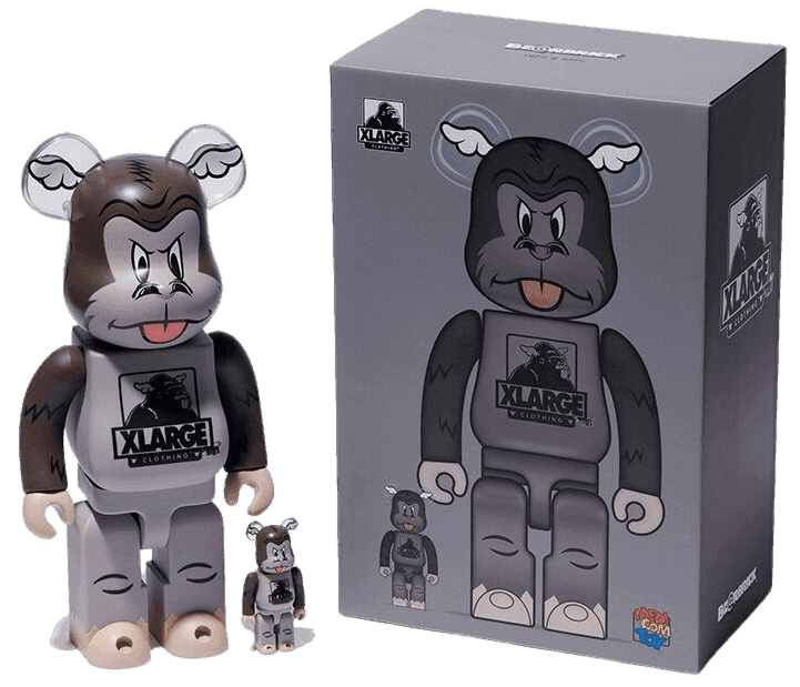 D*Face, ‘Xlarge 100% & 400% Set (Grey)’, 2018, Sculpture, Acrylonitrile Butadiene Styrene, Medicom Toy, 