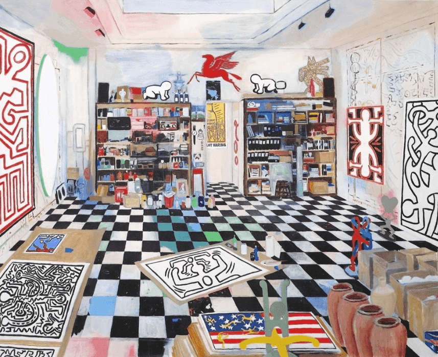 Damian Elwes, ‘Keith Haring's Studio’, 2018, Print, Archival Ink on Moab paper, null, Dated