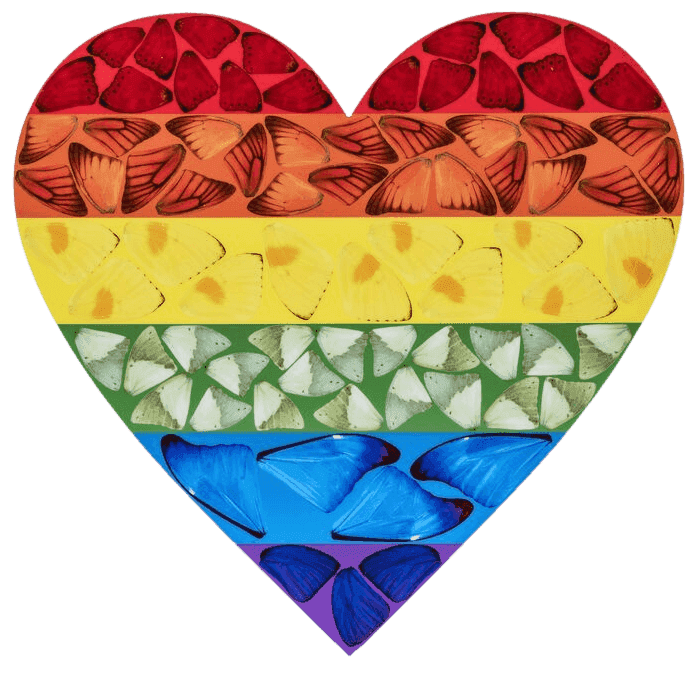Damien Hirst, ‘Butterfly Heart (Small)’, 18-05-2020, Print, Laminated Pigment print on aluminium composite panel, Heni, Numbered