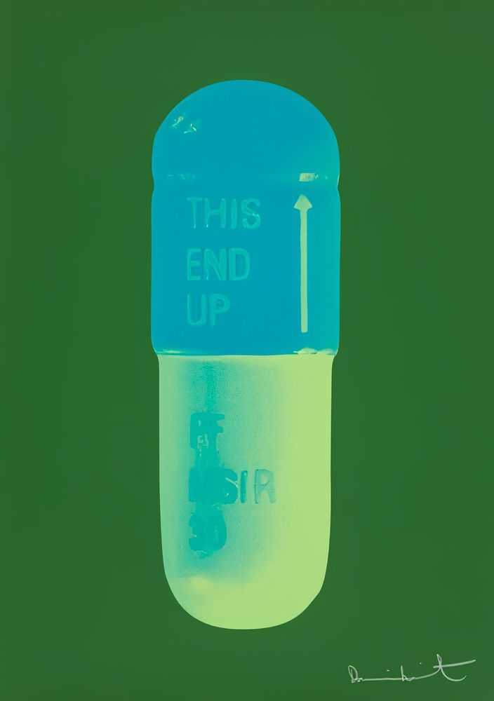 Damien Hirst, ‘The Cure (Forest Green / Turquoise / Acid Green)’, 10-08-2014, Print, Screenprint on Somerset Tub Sized 410gsm, Paul Stolper Gallery, Numbered