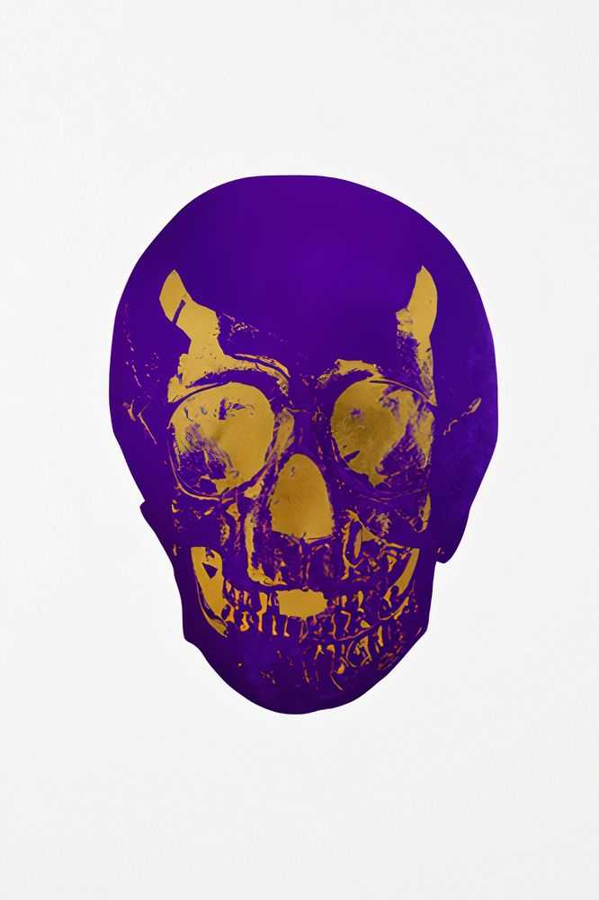Damien Hirst, ‘The Dead (Imperial Purple Oriental Gold Skull)’, 10-10-2009, Print, 2 colour foil block on 300gsm Arches 88 archival paper, Other Criteria, Numbered