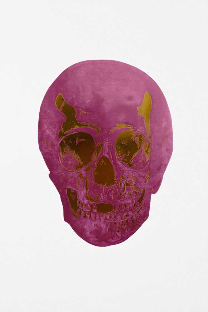 Damien Hirst, ‘The Dead (Loganberry Pink Oriental Gold Skull)’, 10-10-2009, Print, 2 colour foil block on 300gsm Arches 88 archival paper, Other Criteria, Numbered