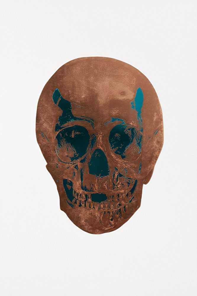 Damien Hirst, ‘The Dead (Panama Copper Turquoise Skull)’, 10-10-2009, Print, 2 colour foil block on 300gsm Arches 88 archival paper, Other Criteria, Numbered