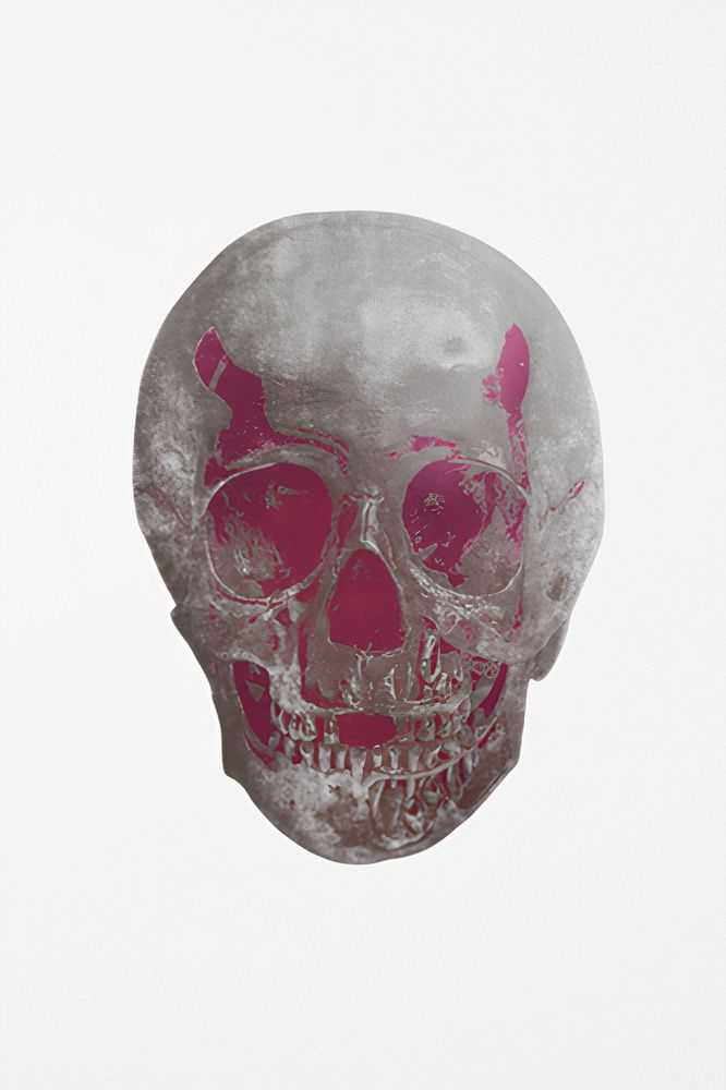 Damien Hirst, ‘The Dead (Silver Gloss Loganberry Pink Skull)’, 10-10-2009, Print, 2 colour foil block on 300gsm Arches 88 archival paper, Other Criteria, Numbered