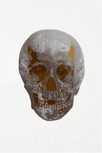 Damien Hirst, ‘The Dead (Silver Gloss Oriental Gold Skull)’, 10-10-2009, Print, 2 colour foil block on 300gsm Arches 88 archival paper, Other Criteria, Numbered