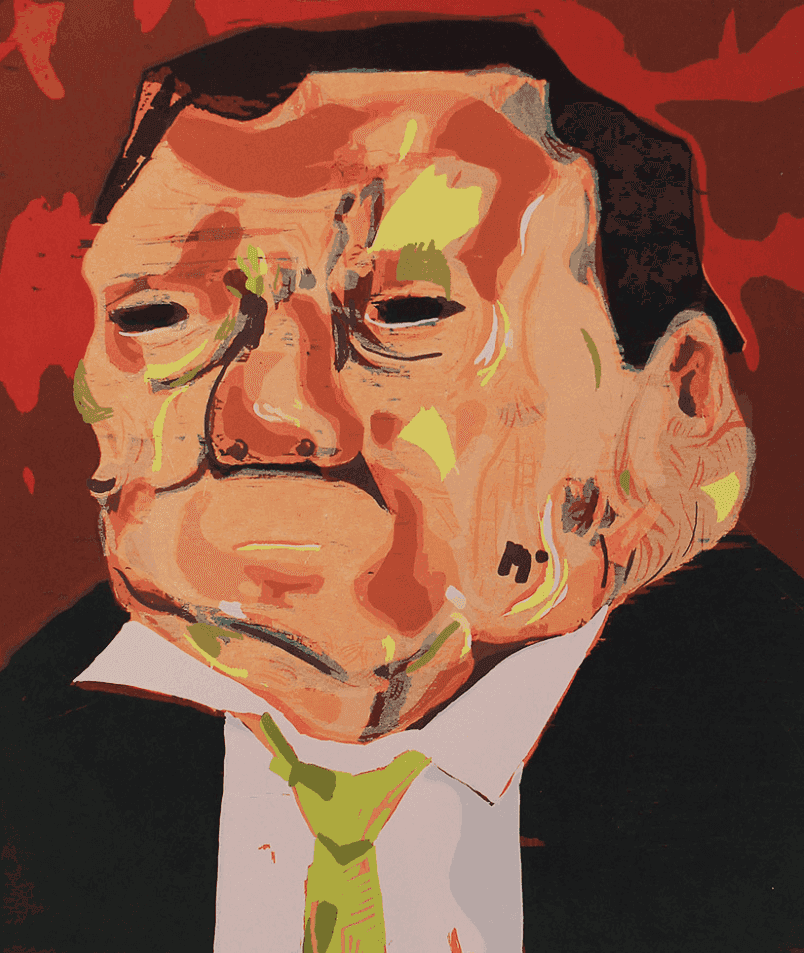 Dana Schutz, ‘Poisoned Man’, 2006, Print, Color woodblock print, null, Numbered, Dated