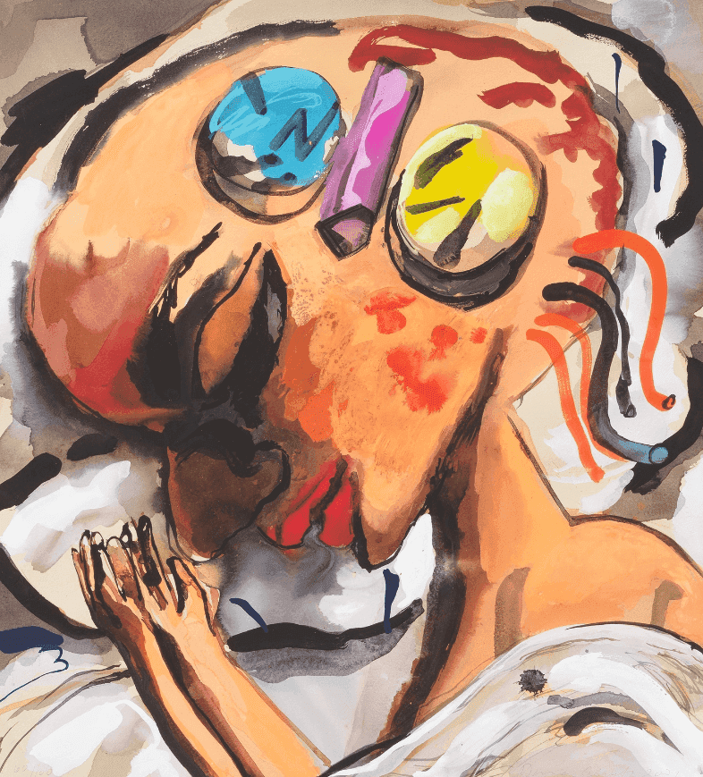 Dana Schutz, ‘Sleeping Head’, 2024, Print, Ditone print on Hahnemühle Photo Rag Paper, Texte Zur Kunst, Numbered