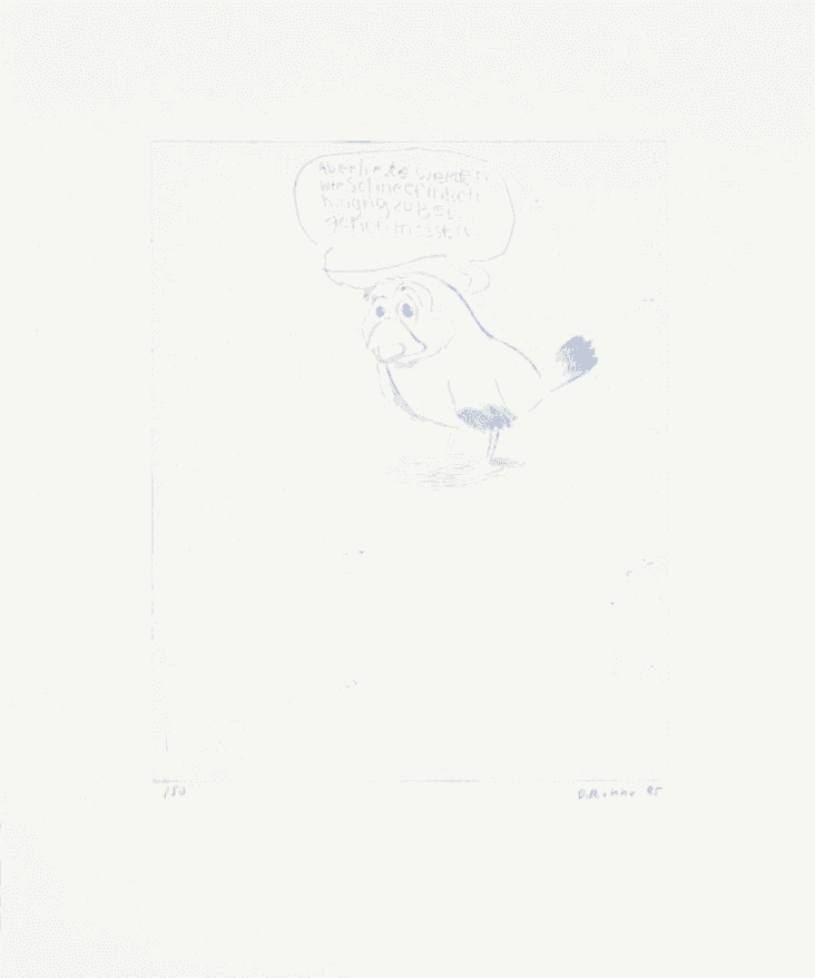 Daniel Richter, ‘Little Doggy’, 1995, Print, Drypoint, null, Numbered, Dated