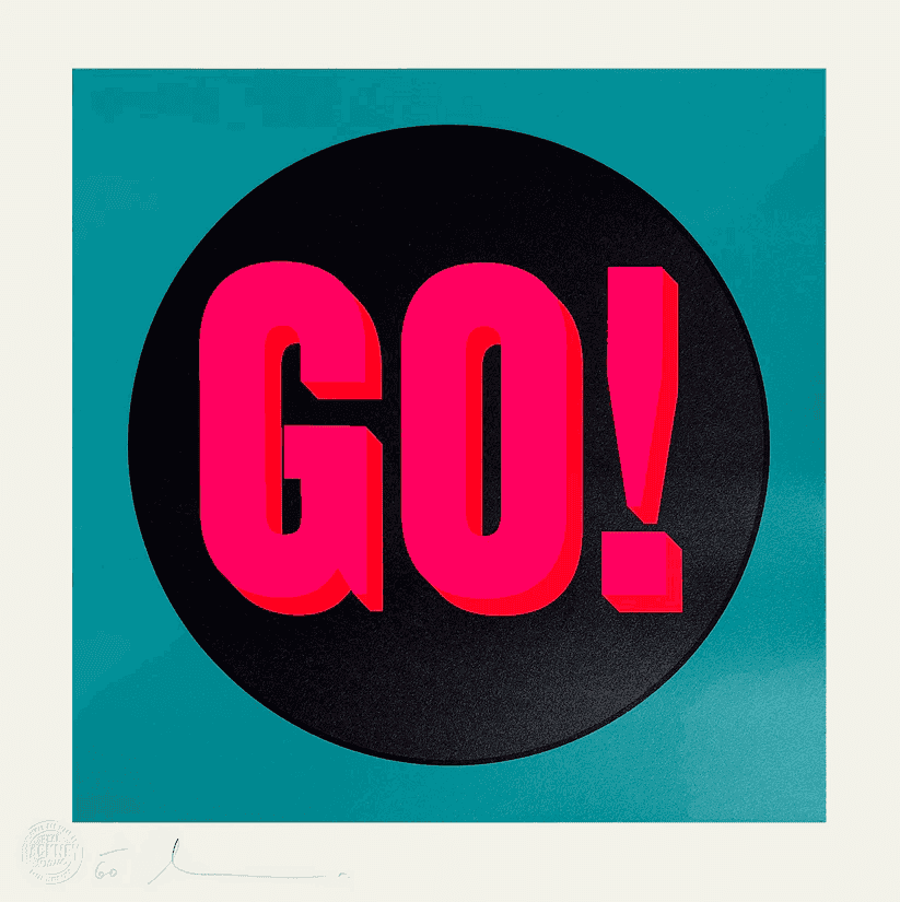 Dave Buonaguidi, ‘GO!’, 2023, Print, 4 Colour Screenprint on Somerset Satin 340gsm Paper, null, Numbered