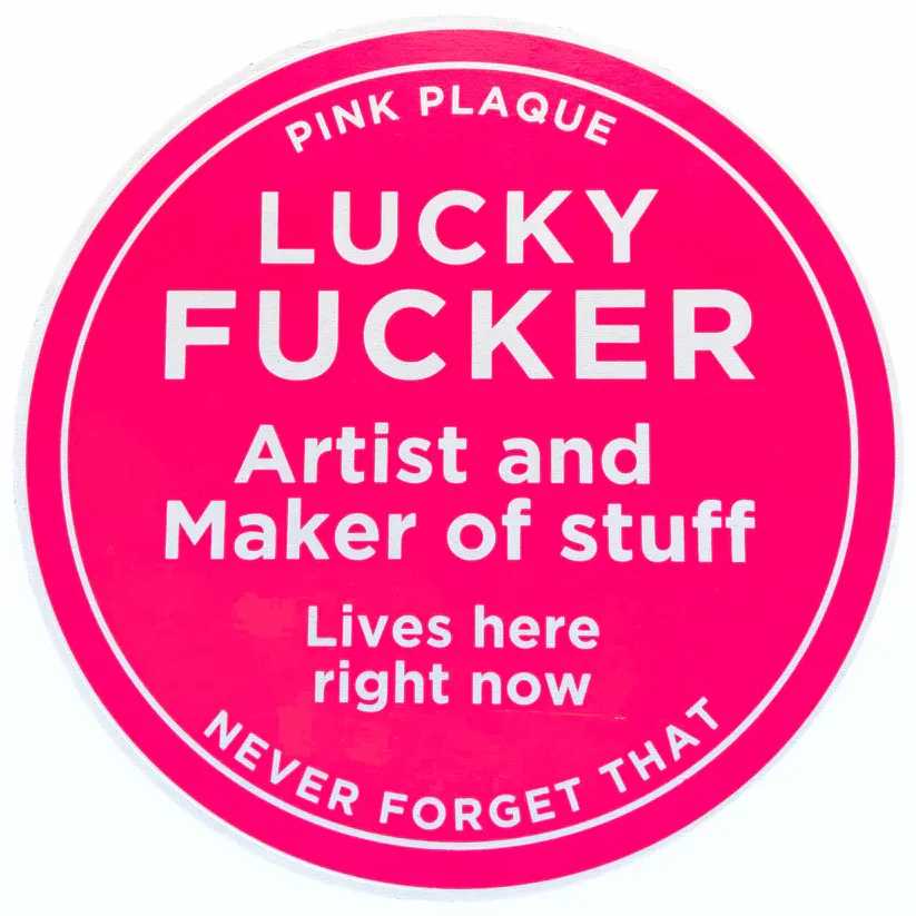Dave Buonaguidi, ‘Lucky Fucker’, 2025, Print, 1 Colour Screenprint on Primed Ply Board, null, Numbered