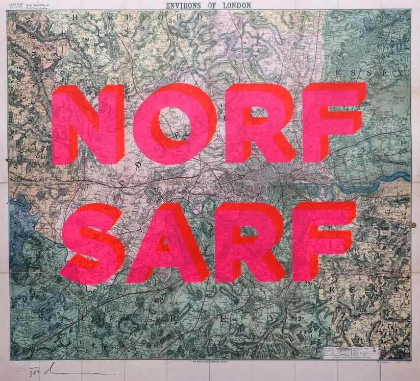 Dave Buonaguidi, ‘Norf Sarf 4th Edition’, 2024, Print, Lithograph with 2 Colour Screenprint Overlay on Paper, null, Numbered