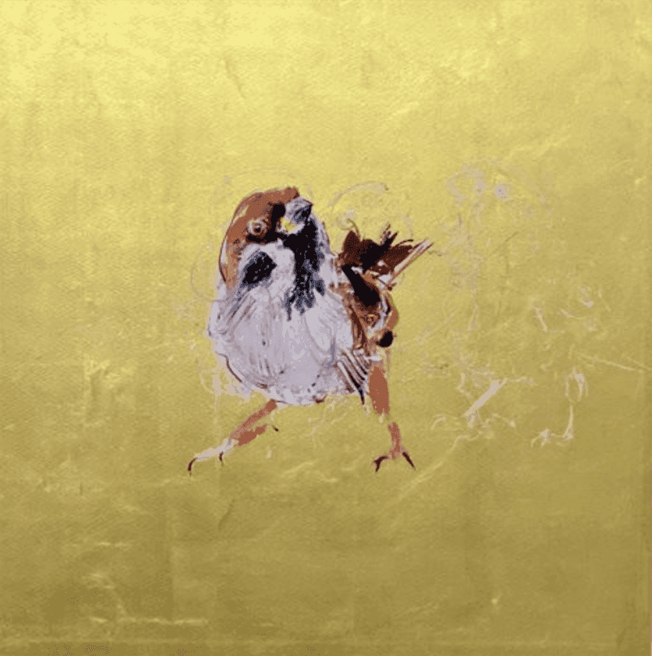 Dave White, ‘Joy (Gold Leaf Edition)’, 2023, Print, Giclée with silkscreens and varnishes on paper on 24 carat Gold Leaf background, null, 