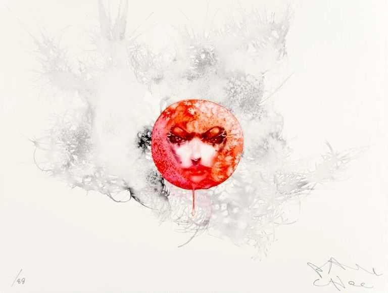 David Choe, ‘Red Moon’, 16-03-2011, Print, Pigment print on paper, Trapeze Editions, Numbered