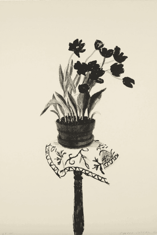 David Hockney, ‘Black Tulips’, 1980, Print, Lithograph on Rives BFK, null, Numbered