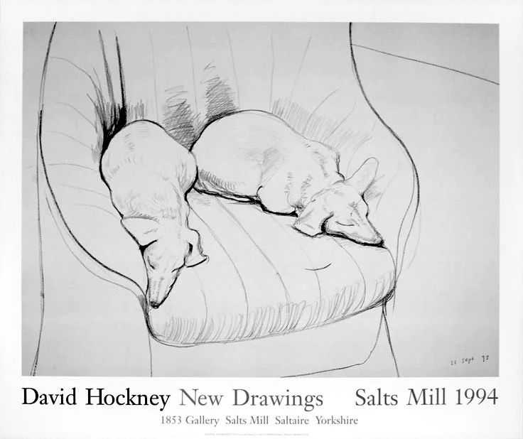 David Hockney, ‘Black and White Dogs’, 1994, Print, Offset lithograph, null, 