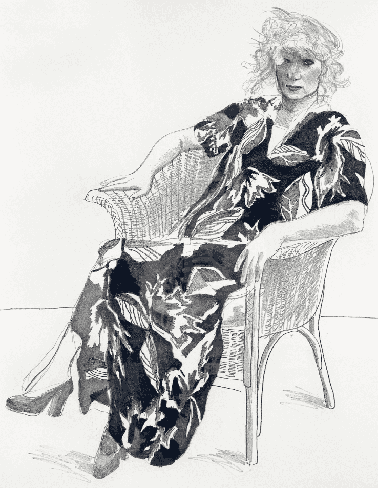 David Hockney, ‘Celia In A Wicker Chair - Black State’, 1974, Print, Soft ground etching and aquatint, null, Numbered