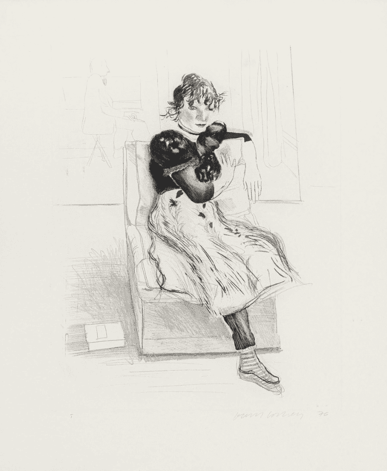 David Hockney, ‘Celia Observing - Black State’, 1976, Print, Etching and aquatint on BFK Rives wove paper, null, Numbered