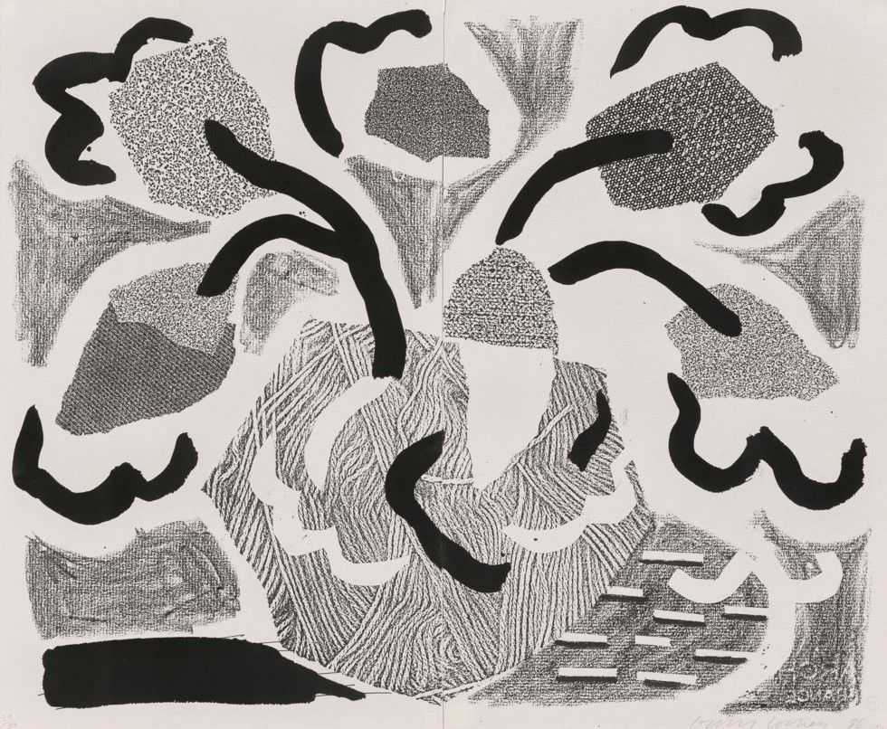 David Hockney, ‘Grey Blooms’, 1986, Print, A home made print executed on an office copy machine on two sheets of Arches paper, null, Numbered