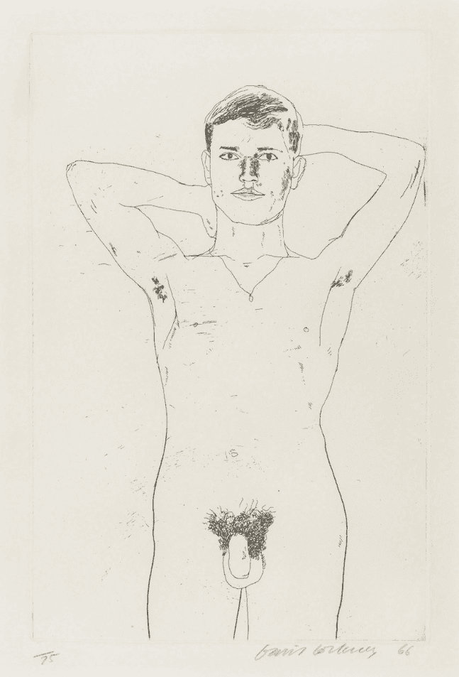 David Hockney, ‘In An Old Book’, 1966, Print, Etching on paper, null, Numbered