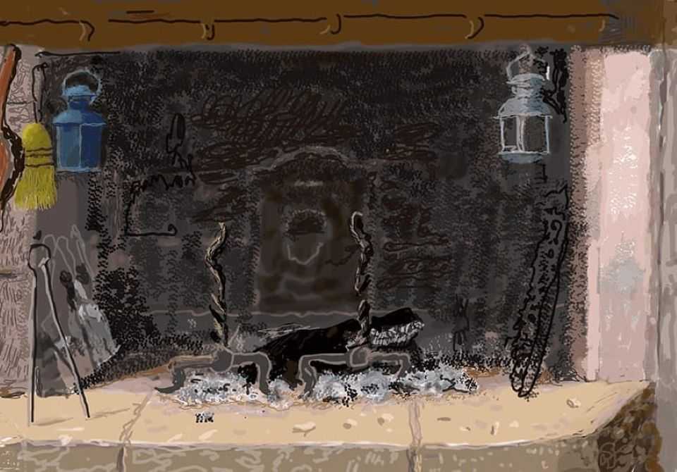 David Hockney, ‘No Fire’, 2020, Print, iPad painting printed on paper, null, Numbered