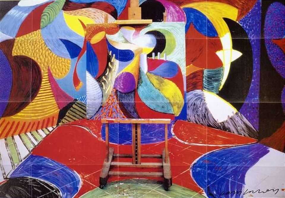 David Hockney, ‘Painted Environment I’, 1993, Print, Laser print in colors, on sixteen joined sheets of Parsons linen paper, null, Numbered