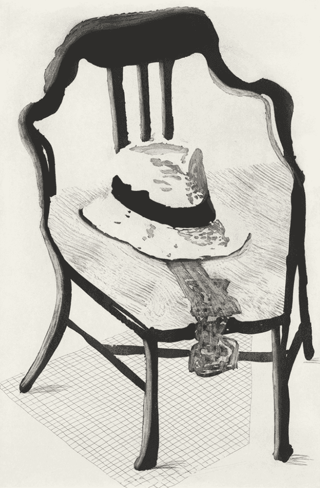 David Hockney, ‘Panama Hat On A Chair’, 1998, Print, Aquatint, etching, and drypoint, null, Numbered