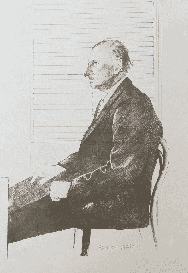 David Hockney, ‘Portrait Of Felix Mann’, 1969, Print, Lithograph on Arches paper, null, Numbered