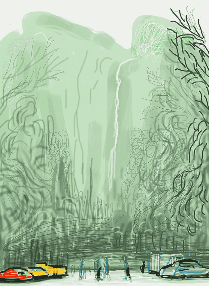 David Hockney, ‘The Yosemite Suite 13’, 2010, Print, iPad drawing in colors, on wove paper, null, Numbered