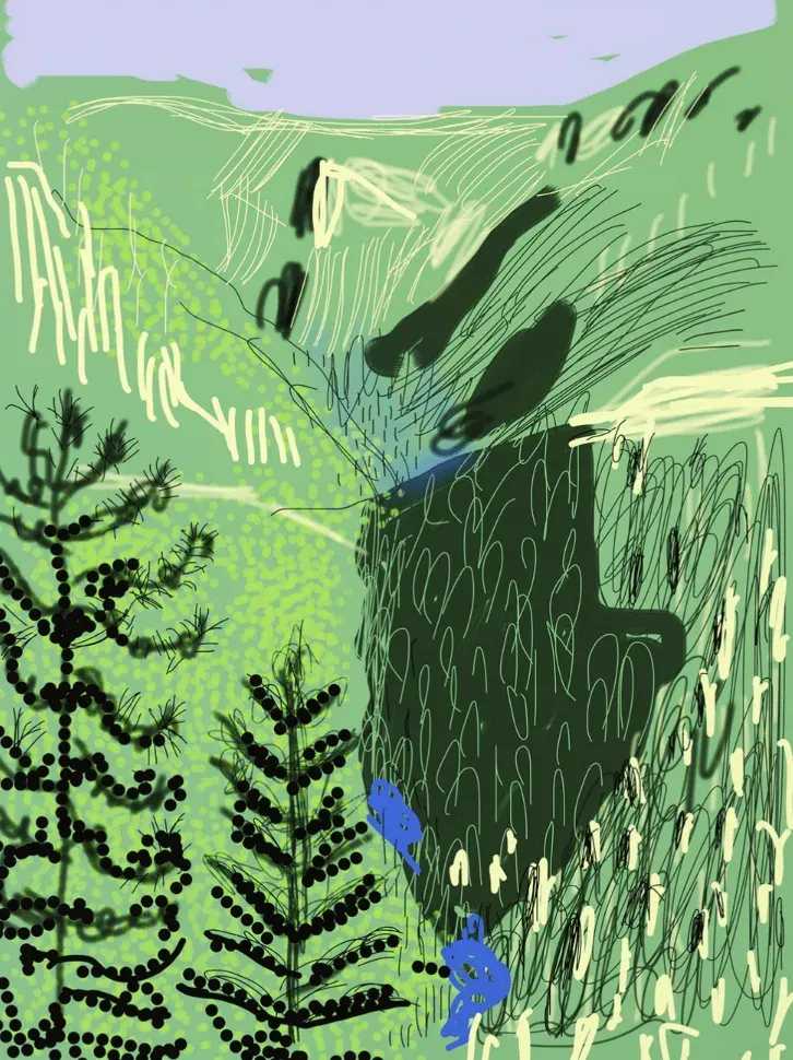 David Hockney, ‘The Yosemite Suite 21’, 2010, Print, iPad drawing in colors, on wove paper, null, Numbered