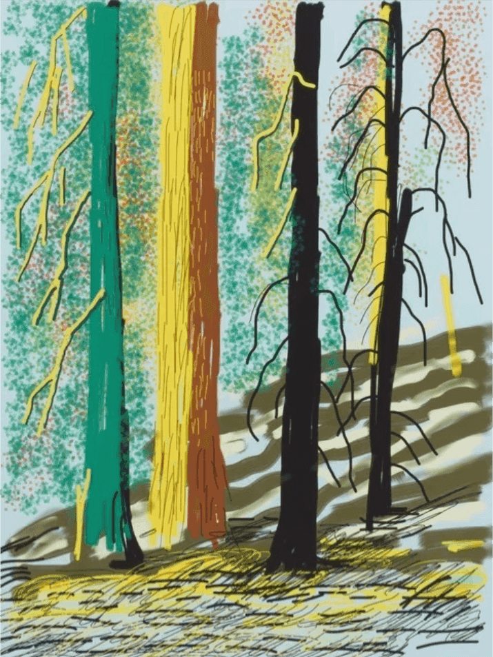 David Hockney, ‘The Yosemite Suite 7’, 2010, Print, iPad drawing in colors, on wove paper, null, Numbered