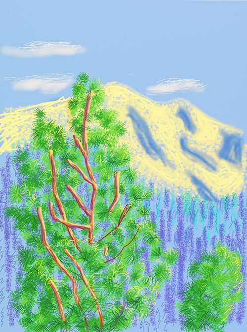 David Hockney, ‘The Yosemite Suite 9’, 2010, Print, iPad drawing in colors, on wove paper, null, Numbered