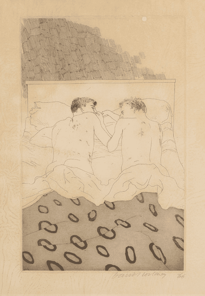 David Hockney, ‘Two Boys Aged 23 Or 24’, 1966, Print, Etching and aquatint on paper, null, Numbered