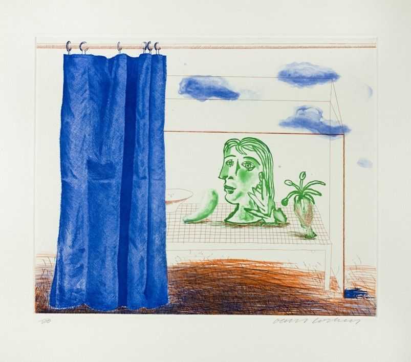 David Hockney, ‘What Is This Picasso’, 1976, Print, Etching and aquatint in colours, on Inveresk mould-made paper, with full margins., null, Numbered