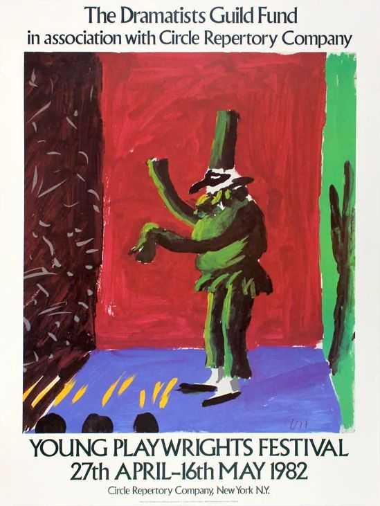 David Hockney, ‘Young Playwrights Festival Poster’, 1982, Print, Offset lithograph, null, 