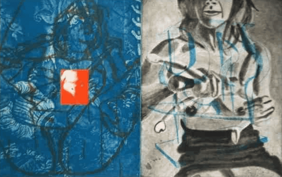 David Salle, ‘From Canfield Hatfield’, 1989, Print, Sugar-Lift Aquatint, Spit-Bite and Photo-Etching on Somerset Mould-Made Paper, null, 