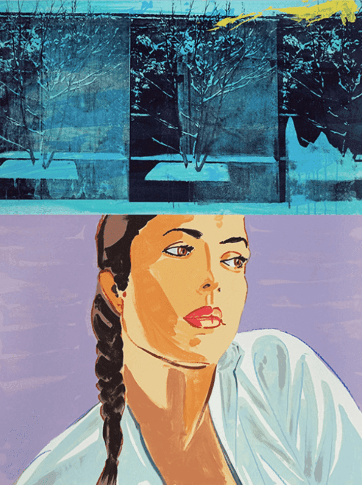 David Salle, ‘Hannah, Violet’, 2014, Print, Original lithograph from 37 plates proofed and printed on a Steinmesse & Stollberg Dufa 813 flatbed proof press on Cartiera Magnani Revere Felt Standard White mould made paper, Huston Fine Art Press, 