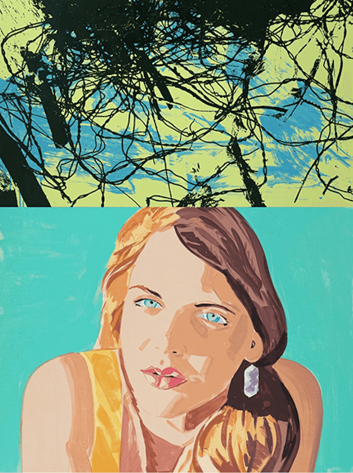 David Salle, ‘Syrie, Turquoise’, 2014, Print, Original lithograph on Cartiera Magnani Revere Felt Standard White mould-made paper, null, 