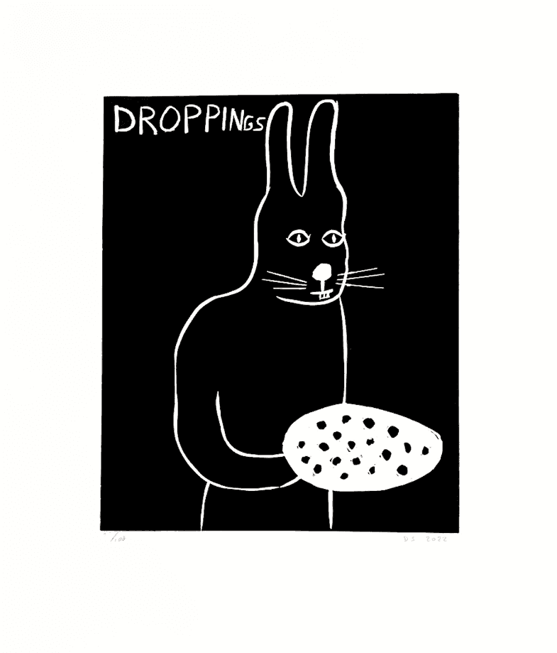 David Shrigley, ‘Droppings’, 2022, Print, Linocut on Somerset 300g paper, null, Numbered