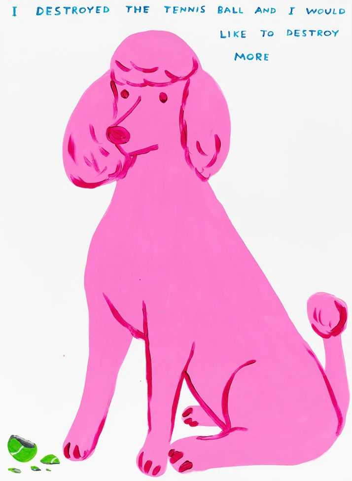 David Shrigley, ‘I Destroyed The Tennis Ball’, 05-12-2023, Print, 26 colour screen print printed on Somerset Satin Tub sized 410 gsm, NGV Melbourne, Numbered, Dated