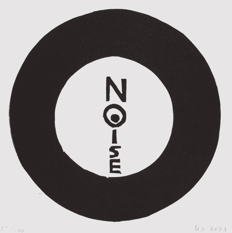 David Shrigley, ‘Noise’, 2024, Print, Linocut on Somerset 300gsm paper, Jealous Gallery, Numbered