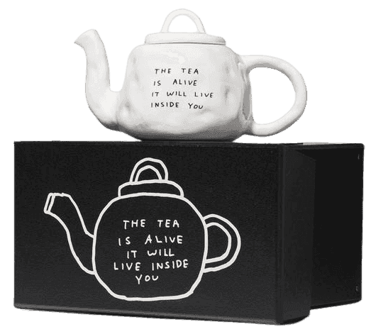 David Shrigley, ‘The Tea Is Alive’, 2021, Sculpture, White fine bone china with artwork in black, Shrig Shop, Numbered