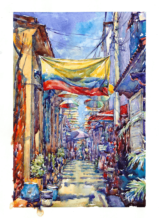 Devon Rodriguez, ‘Calle Getsemani’, 2024, Print, Archival 21ml. 340g/m, Self Released, 