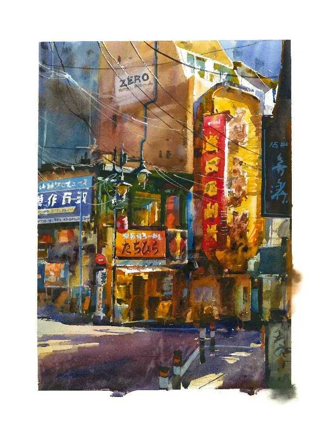 Devon Rodriguez, ‘Japan - Hikari to Kage’, 2024, Print, Archival 21ml. 340g/m. Watercolor paper 100% Cotton., null, Numbered