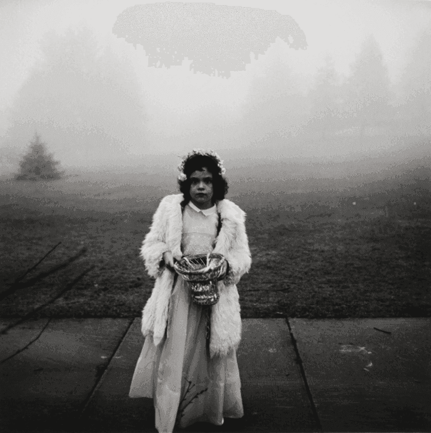 Diane Arbus, ‘A Flower Girl at a Wedding, Conn’, 1964, Print, Gelatin silver print, null, 